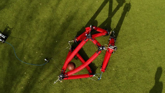 机器人抓球和拿球俯视图