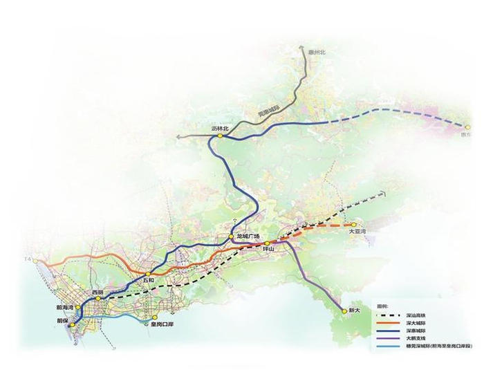 穗莞深城际铁路新塘至深圳机场段去年开通。
