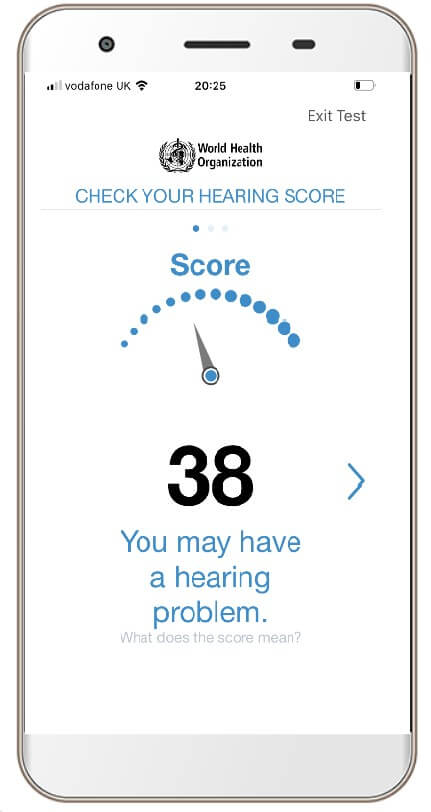 图2 hearWHO，听力受损自我诊断应用程序