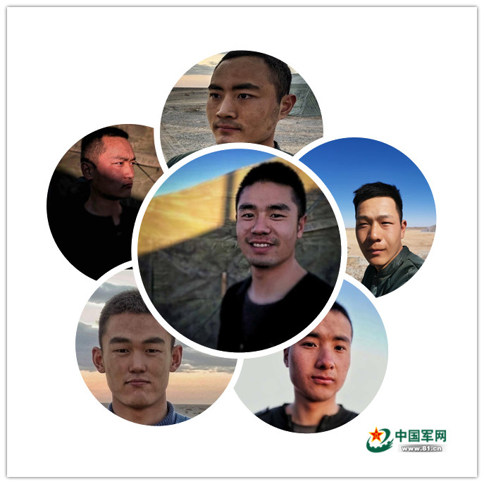 戈壁滩上的施工人员。