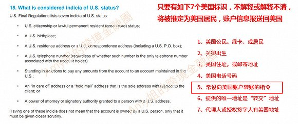 （图：FATCA下的「美国标识」）