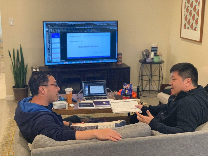  唯链创始人陆扬与Jackson Fu私下交谈