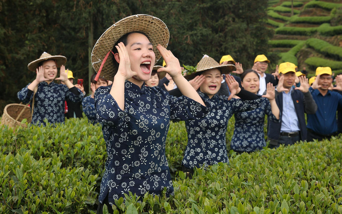 去年4月举办的祭茶喊山仪式。受访者供图