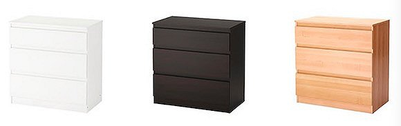 KULLEN（库伦）三斗抽屉柜