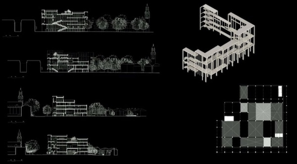 金斯顿大学学习中心的结构平面