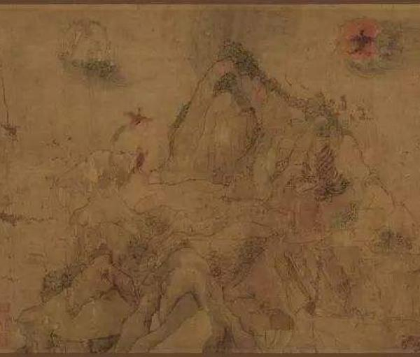 《女史箴图(局部) 》东晋 顾恺之 卷 ，其中可见长尾鸟