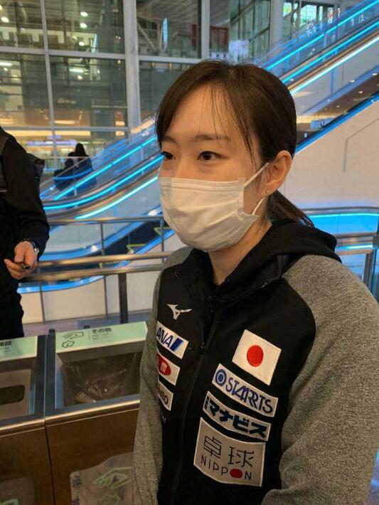 日本乒乓球名将石川佳纯感谢中国球迷寄100个口罩