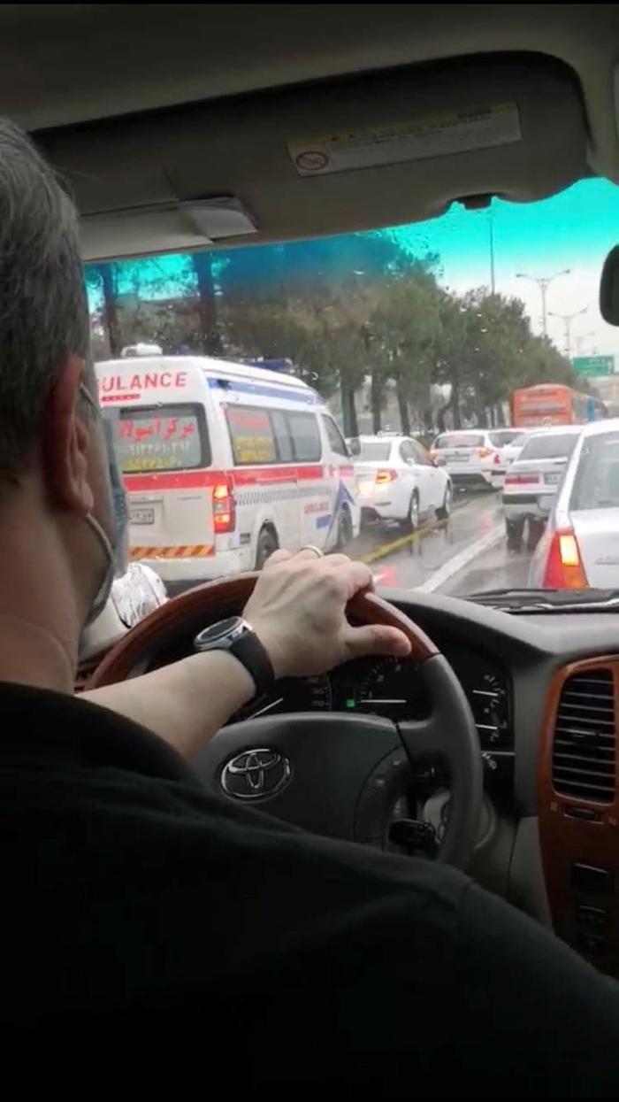 大山在返回公寓途中看见街上的救护车    本文图片均为采访对象供图