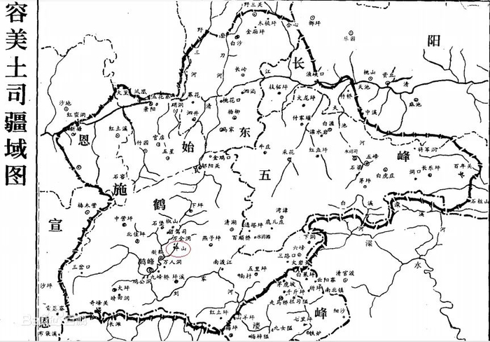 ▲容美土司疆域图