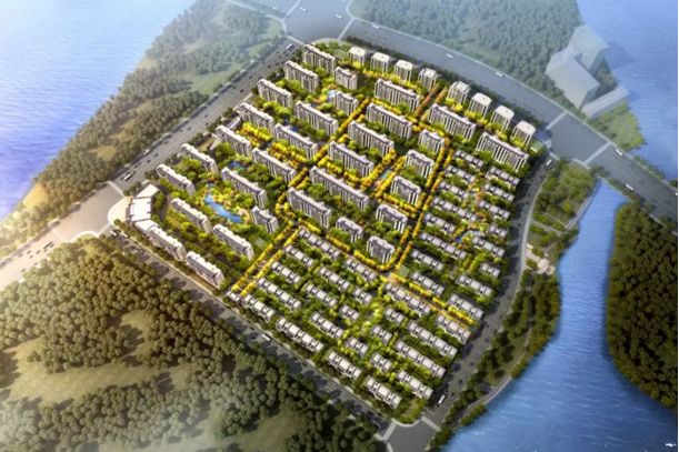 （龙湖金茂•镜湖金茂逸墅鸟瞰图）