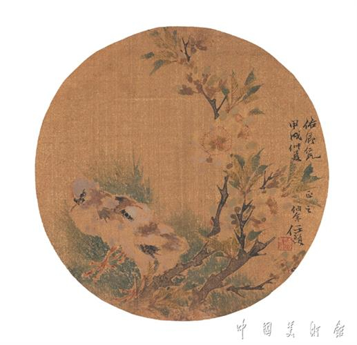 　　李花双雏 任伯年（清）