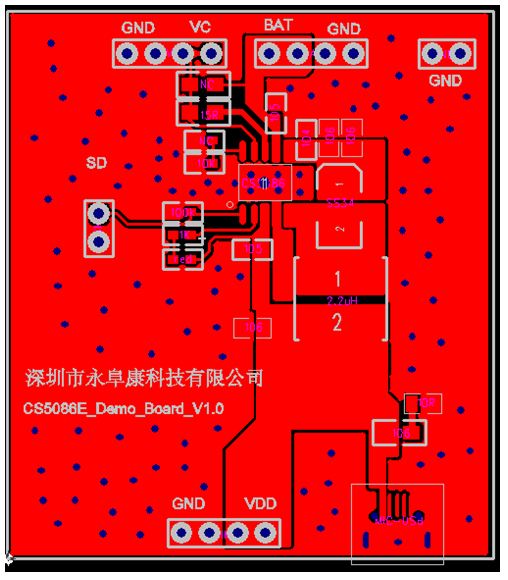 (3).CS5086 DEMO板PCB底层设计图