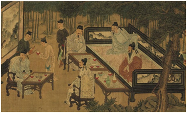 　　《十八学士图》卷，南宋 刘松年