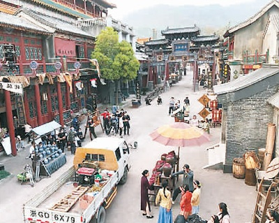 《步云衢》剧组在横店影视城拍摄 　　浙江省东阳市委宣传部供图