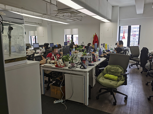 点融位于上海市局门路的办公室 界面记者摄