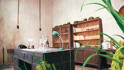 袁隆平在安江农校的实验室场景还原 何勇摄