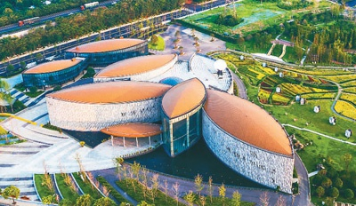 俯瞰隆平水稻博物馆 王志伟摄