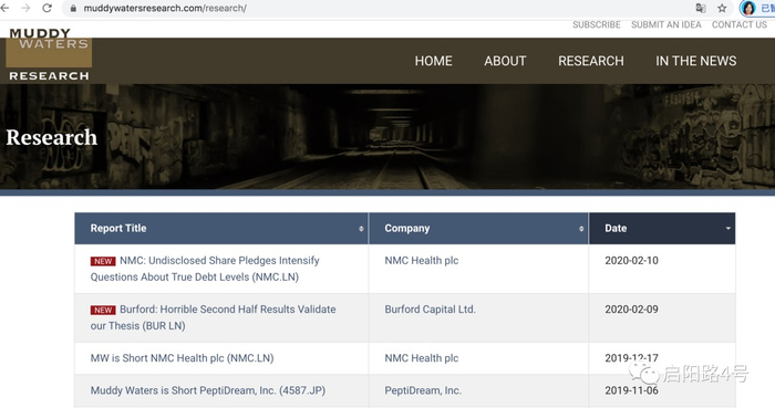 图注：浑水官网并未更新爱奇艺的做空报告，最新报告还停留在2月