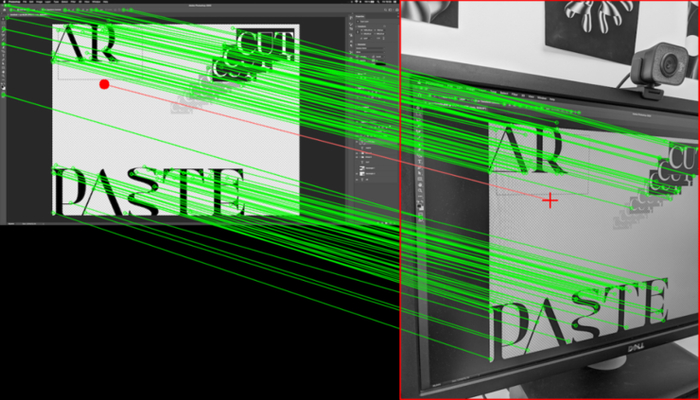 该工具使用 OpenCV SIFT 找出手机在电脑屏幕上对准的位置 