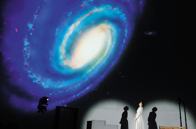     ▲从地面到穹顶的全范围内8K高分辨率的图像投影（DOME1）。