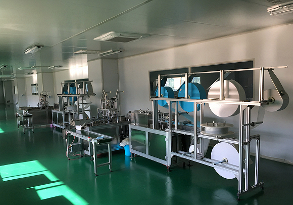 无尘口罩车间。图片来源：禾海医疗