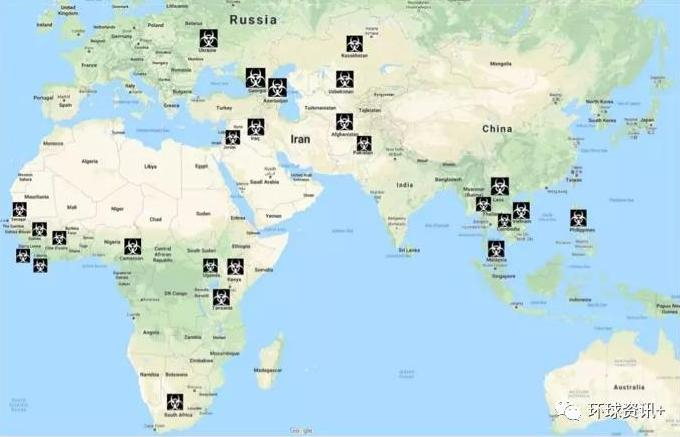 △美国国防部公布海外生物实验室