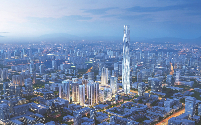 ▲成都绿地中心效果图