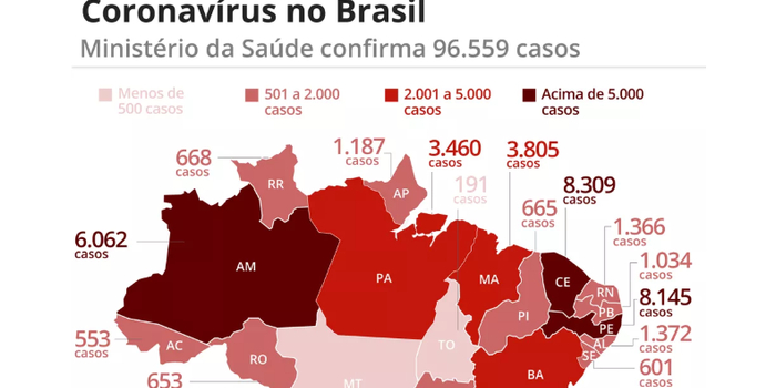 巴西新冠肺炎确诊病例96559例 圣保罗及里约再有"方舱"医院投入使用