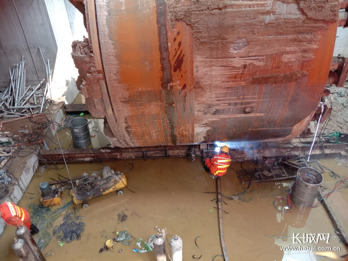 石家庄地铁3号线二期工程施工现场。长城新媒体记者 高航 摄