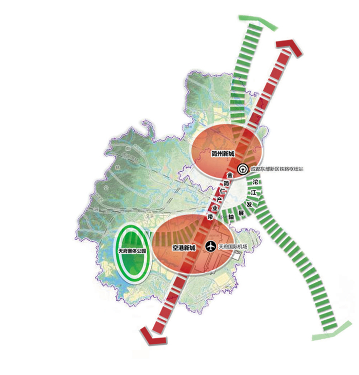 成都东部新区空间布局图