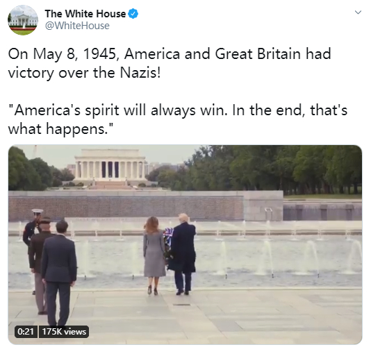 美国白宫推特截图