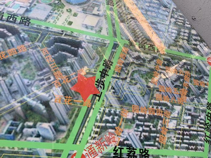 百花片区和园岭片区相隔着上步路。 黄琼摄
