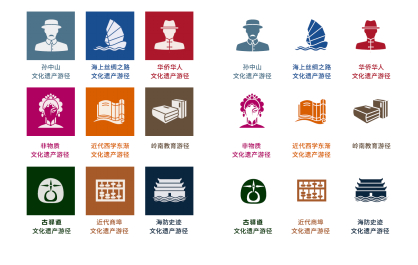 △图为广东省粤港澳大湾区文化遗产游径标志