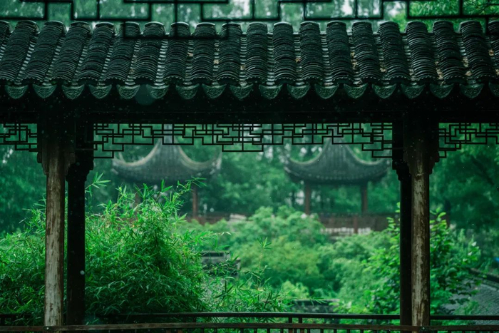 ▲ 江南的雨，绵绵而潇潇，园林灵秀之气更浓。摄影/墙里的花园，图/图虫·创意