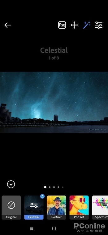 图12 滤镜组　　图13 每组镜头下又有不同的滤镜