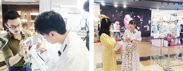 时尚KOL陈小怪与马修在LITTLEB门店体验产品&马剑越在迪士尼商店直播