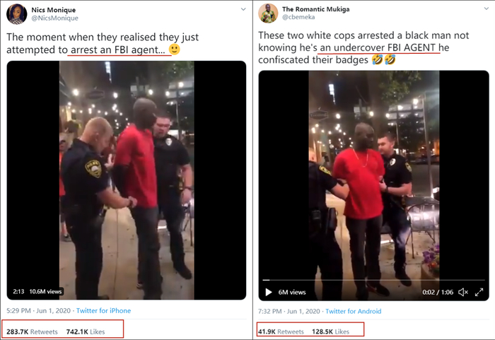 该视频转发量已达数十万，超百万人点赞