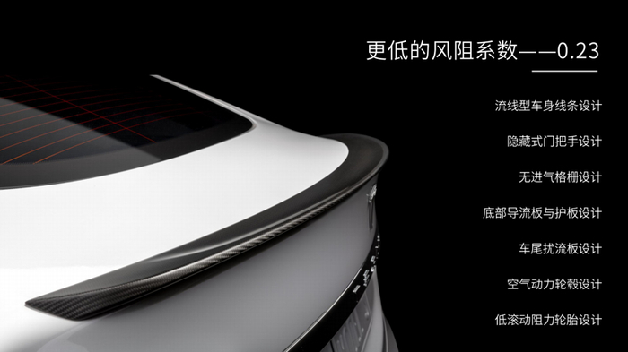 Model S 0.23d风阻的由来；图片来源：特斯拉官方