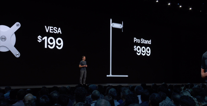▲2019年WWDC上发布的Pro Stand显示器支架