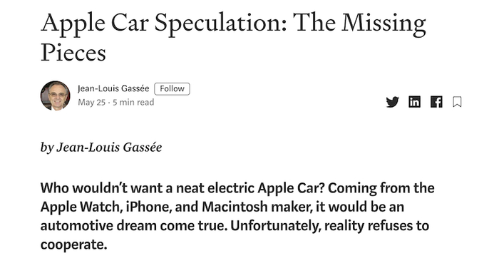 ▲苹果前高管Jean-Louis Gassée的文章