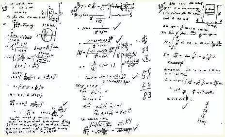 ▲叶企孙先生珍藏的李政道1945年的电磁学考卷