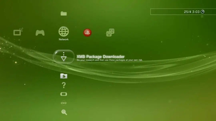 PS3 上 的 XMB 界面. 图片来自：Ivory Group