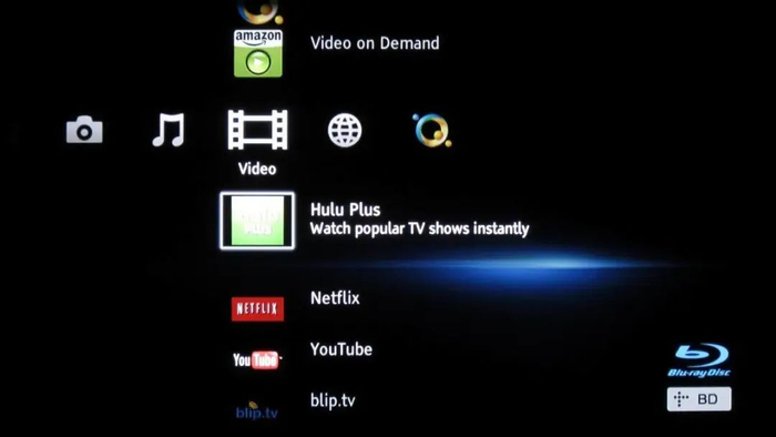 索尼电视上的 XMB 界面. 图片来自：CNet