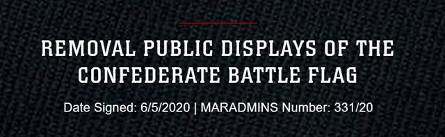 美国海军陆战队官网发布禁令&nbsp; 网站截图