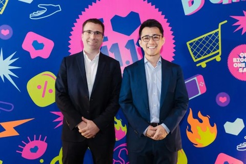 皮尔·彭龙（左）治下的Lazada曾参与双十一活动，图片来自网络