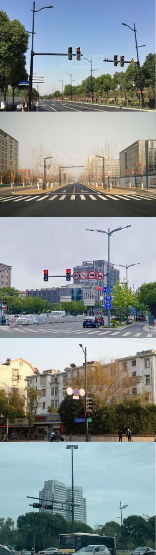 上海市区、北京通州、上海金山、江苏南通、浙江舟山合杆项目