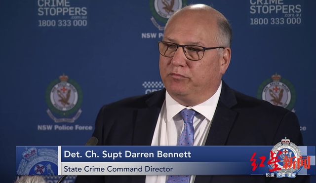 ▲ 新南威尔士州警局局长达伦·本内特表示，随着黑客技术发展等因素影响，如今“虚拟绑架”诈骗案更难侦破。视频截图