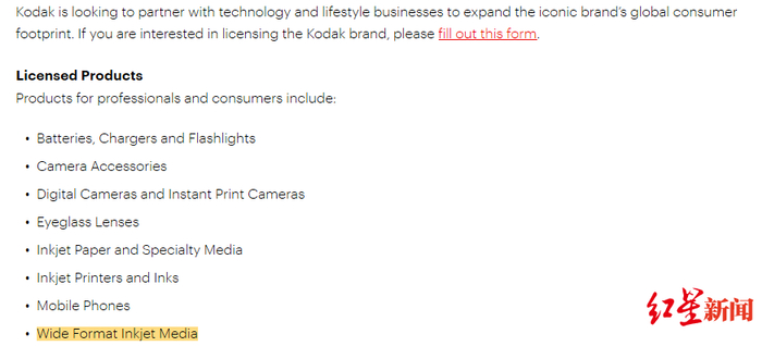 柯达品牌授权产品