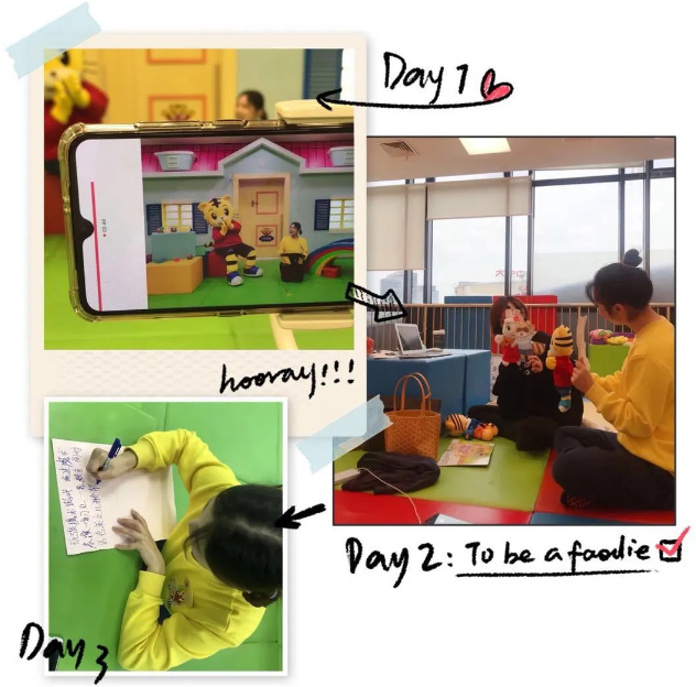 图为巧虎KIDS老师在春节期间前往中心备课
