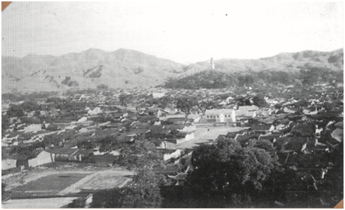 长汀县城全景图